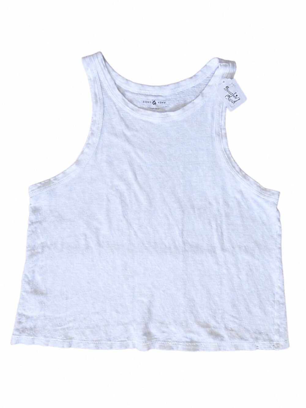 Lou & Grey 100% Linen Sleeveless Tank Top White | Small